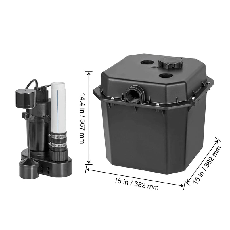 HeavyDuty Utility Sink Pump Laundry Sink Drain Pump System With High Head Automatic Submersible Pum 10