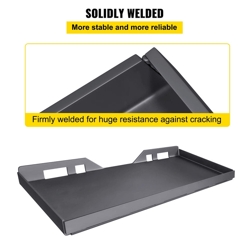 Thick Skid Steer Mount Plate Adapter  HeavyDuty Quick Tach Attachment For Loaders  Tractors 4