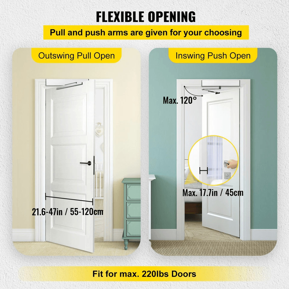 Automatic Swing Door Opener Handicap Door Opener W Wireless Controller Electric Door Opener Kit For 1