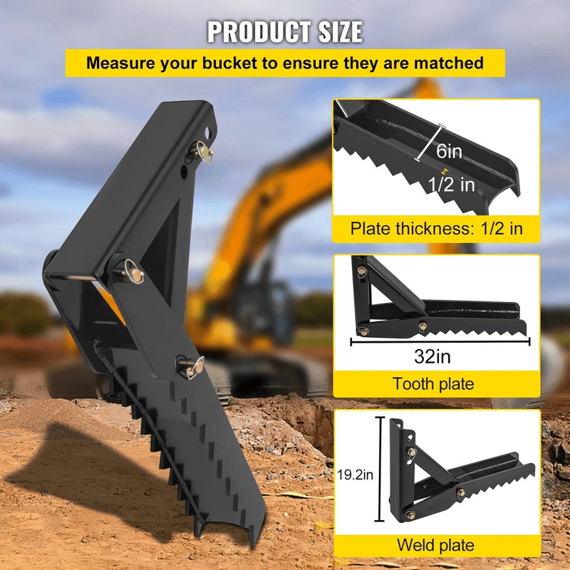 Heavy Duty Backhoe Thumb Universal Steel Plate Excavator Claw For Tractors 2