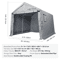 HeavyDuty Portable Storage Shelter Garage Shed Tent Outdoor Zipper Carport For Vehicles Tools  Equi 11