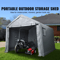 HeavyDuty Portable Storage Shelter Garage Shed Tent Outdoor Zipper Carport For Vehicles Tools Equi 1