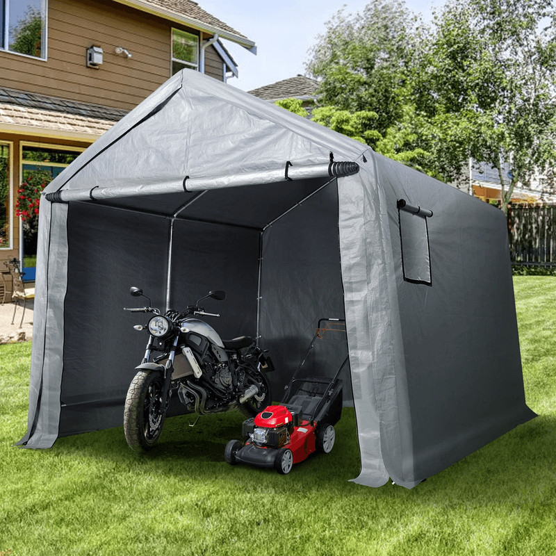 HeavyDuty Portable Storage Shelter Garage Shed Tent Outdoor Zipper Carport For Vehicles Tools  Equi 7