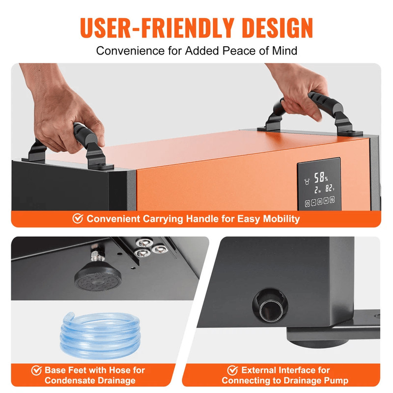 High Capacity Commercial Dehumidifier With Builtin Pump Drain Hose For Crawl Spaces And Basements 5