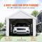 10x20Ft Heavy Duty Carport Canopy With 8 Legs Sidewalls Windows Portable Garage Tent For Cars Boats 1