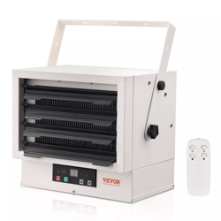 5000w electric garage heater – digital thermostat, remote control, ceiling/wall mount, overheat protection