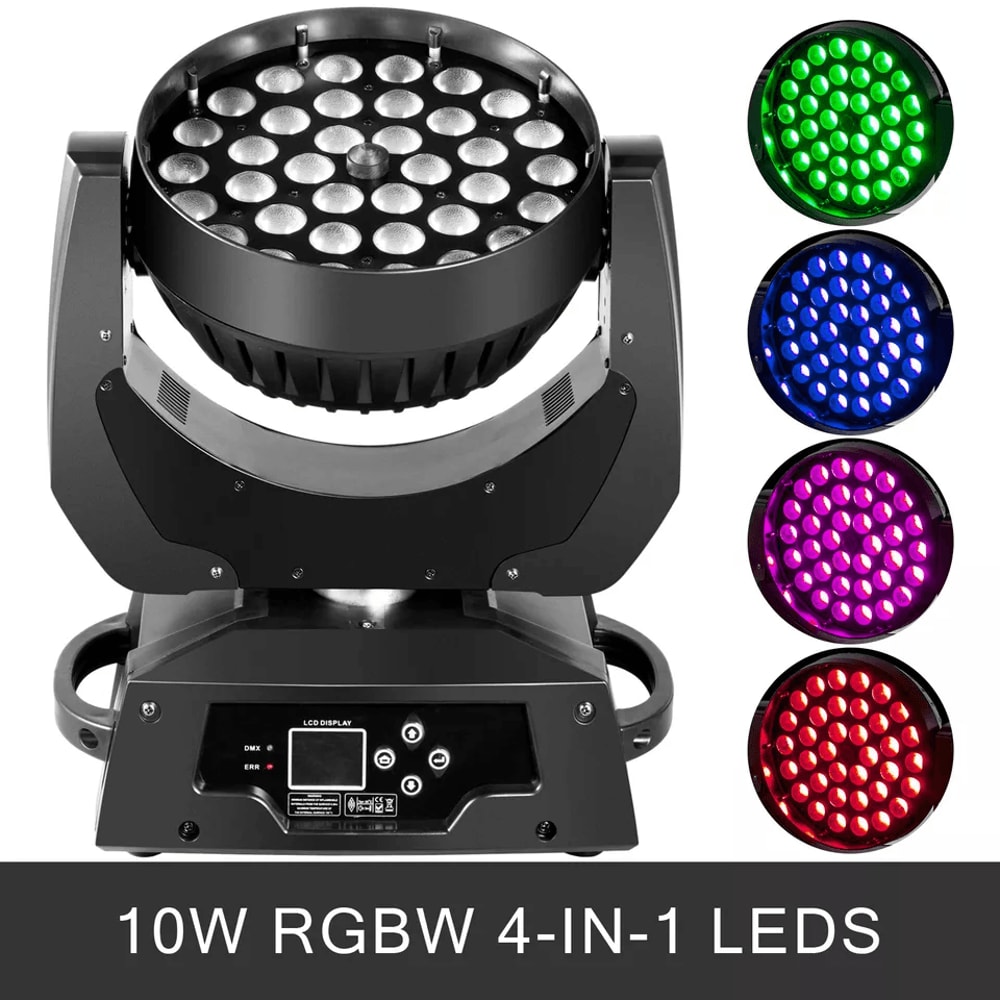 36x10W RGBW LED Zoom Moving Head Light DMX DJ Stage Projector For Disco Party Wedding Club Events 6
