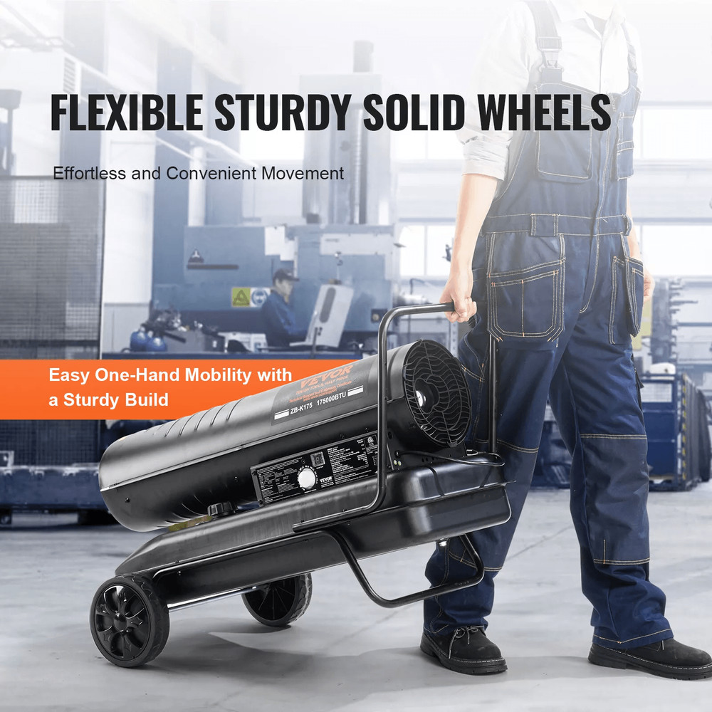 Portable Kerosene Forced Air Heater IndoorOutdoor Use Thermostat Controlled 1