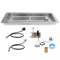 Dropin Fire Pit Pan With HShape Burner Kit 150000 BTU Stainless Steel Propane Natural Gas Firepla 0