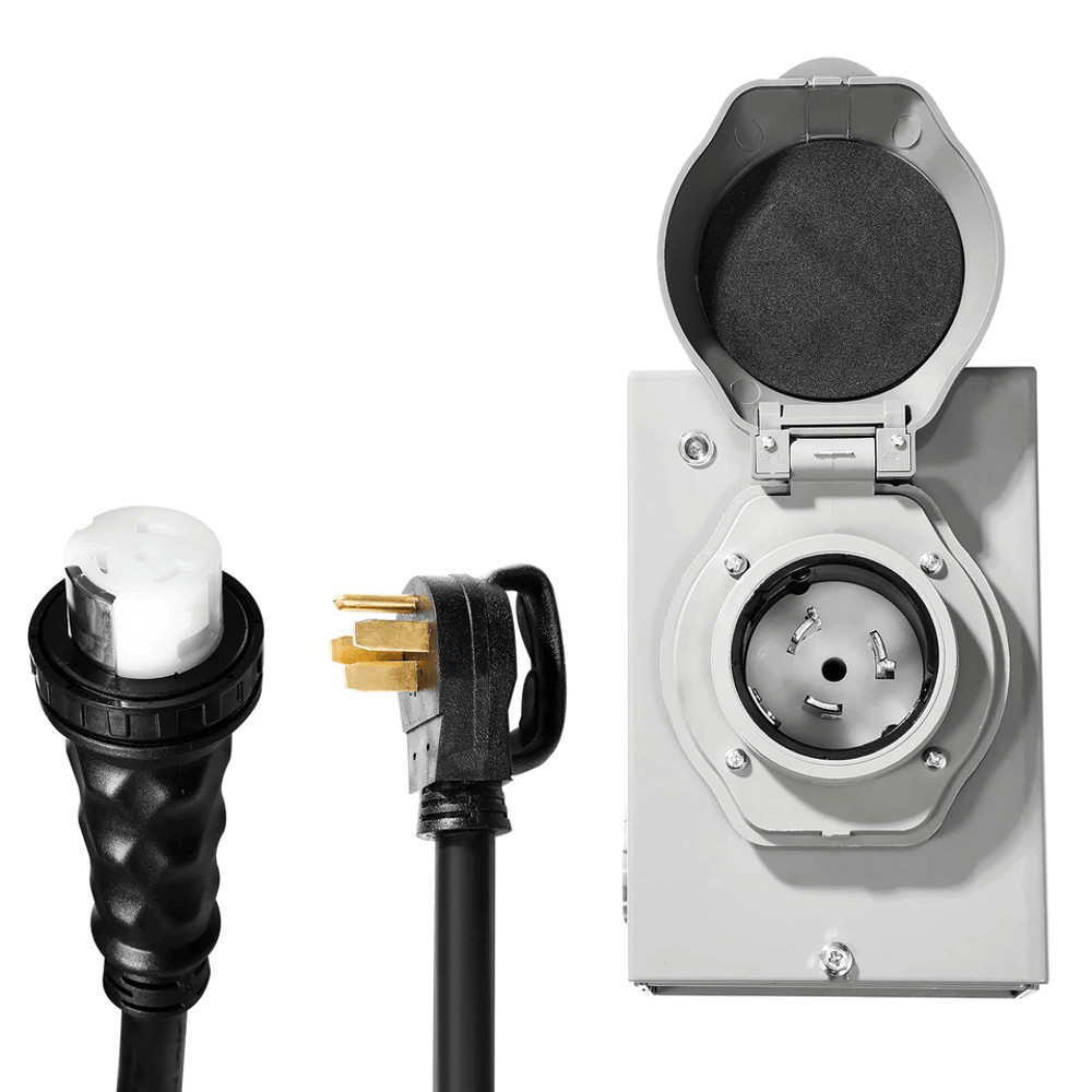 Generator Cord And Power Inlet Box NEMA STW ETL Certified WeatherResistant TwistLock Extension For  6