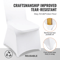 White Spandex Chair Covers Stretchable WrinkleFree Slipcovers For Weddings Banquets And Parties 1