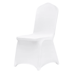 white spandex chair covers, stretchable, wrinkle-free slipcovers for weddings, banquets, and parties