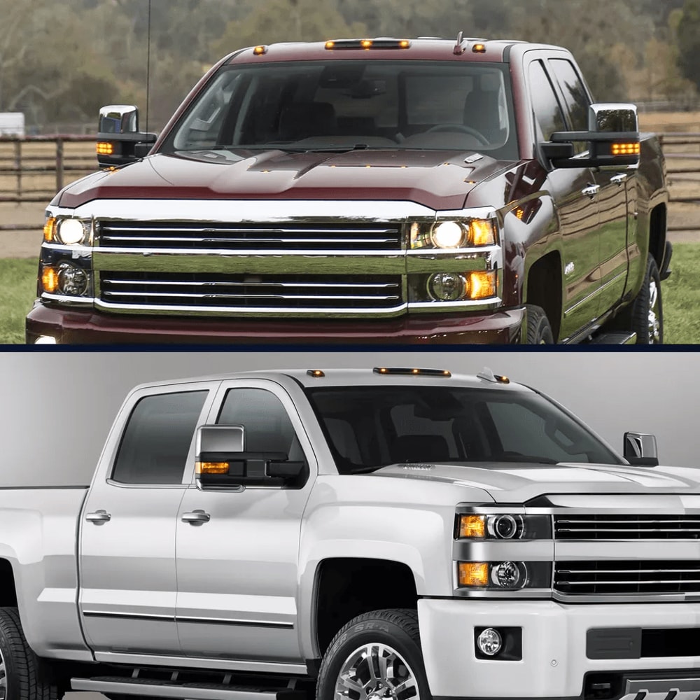 Power Heated Tow Mirrors For Chevy Silverado Sierra Pair With Turn Signal Manual Folding 10