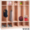 Coat Locker 5 Section Daycare Cubby Coat Rack With 5 Hooks And Storage Boxes Wooden Preschool Organ 0