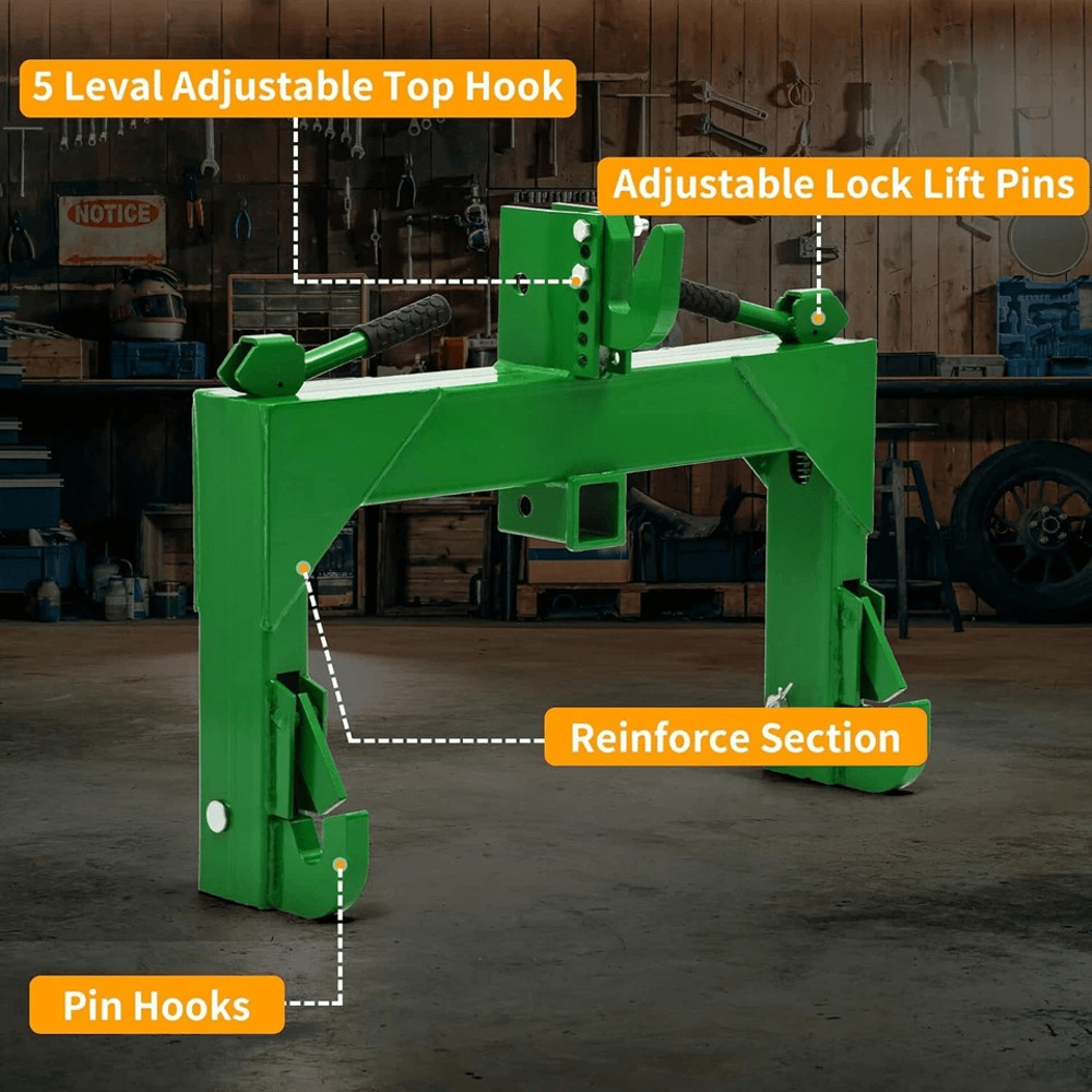 HeavyDuty Quick Hitch For Category Tractors With Receiver Steel Adapter For Landscaping  Constructi 5
