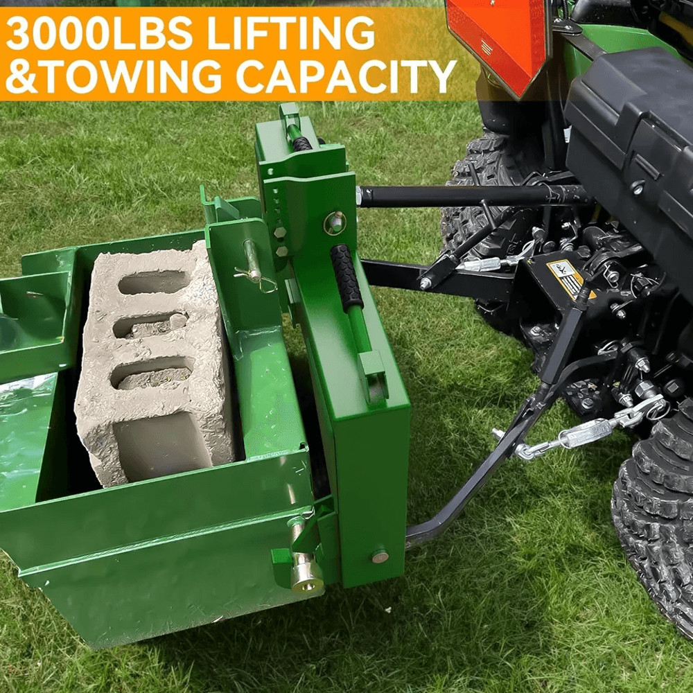 HeavyDuty Quick Hitch For Category Tractors With Receiver Steel Adapter For Landscaping  Constructi 1