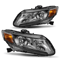 Black Headlights For Honda Civic Sedan Coupe DOT Approved Replacement Pair 0