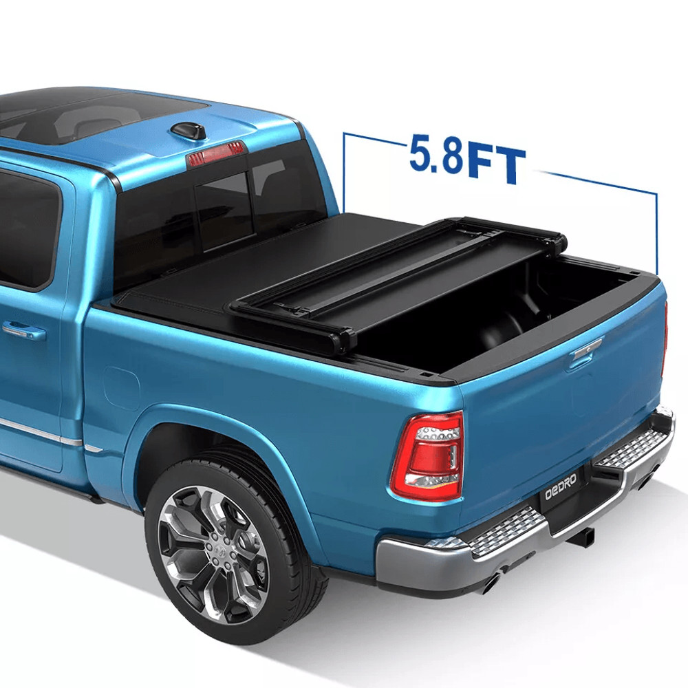 TriFold Cover For Chevy Silverado GMC Sierra 1500 Fleetside Truck Bed Soft Folding Pickup Bed Cove 0