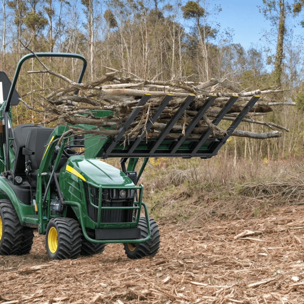 21 Fork Length 4000LBS ClampOn Debris Forks For 60 Skid Steer Buckets  HeavyDuty Attachment 1