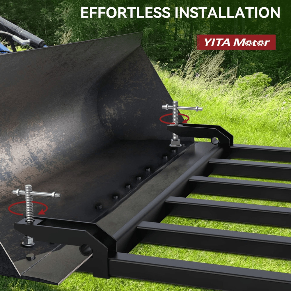 21 Fork Length 4000LBS ClampOn Debris Forks For 60 Skid Steer Buckets  HeavyDuty Attachment 3