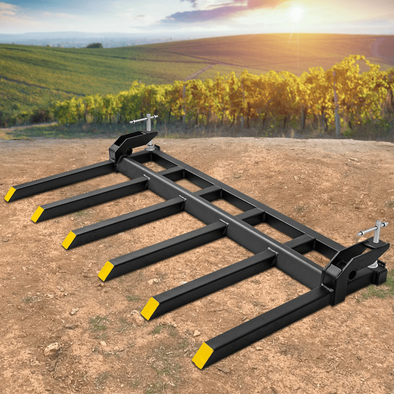 21 Fork Length 4000LBS ClampOn Debris Forks For 60 Skid Steer Buckets  HeavyDuty Attachment 4