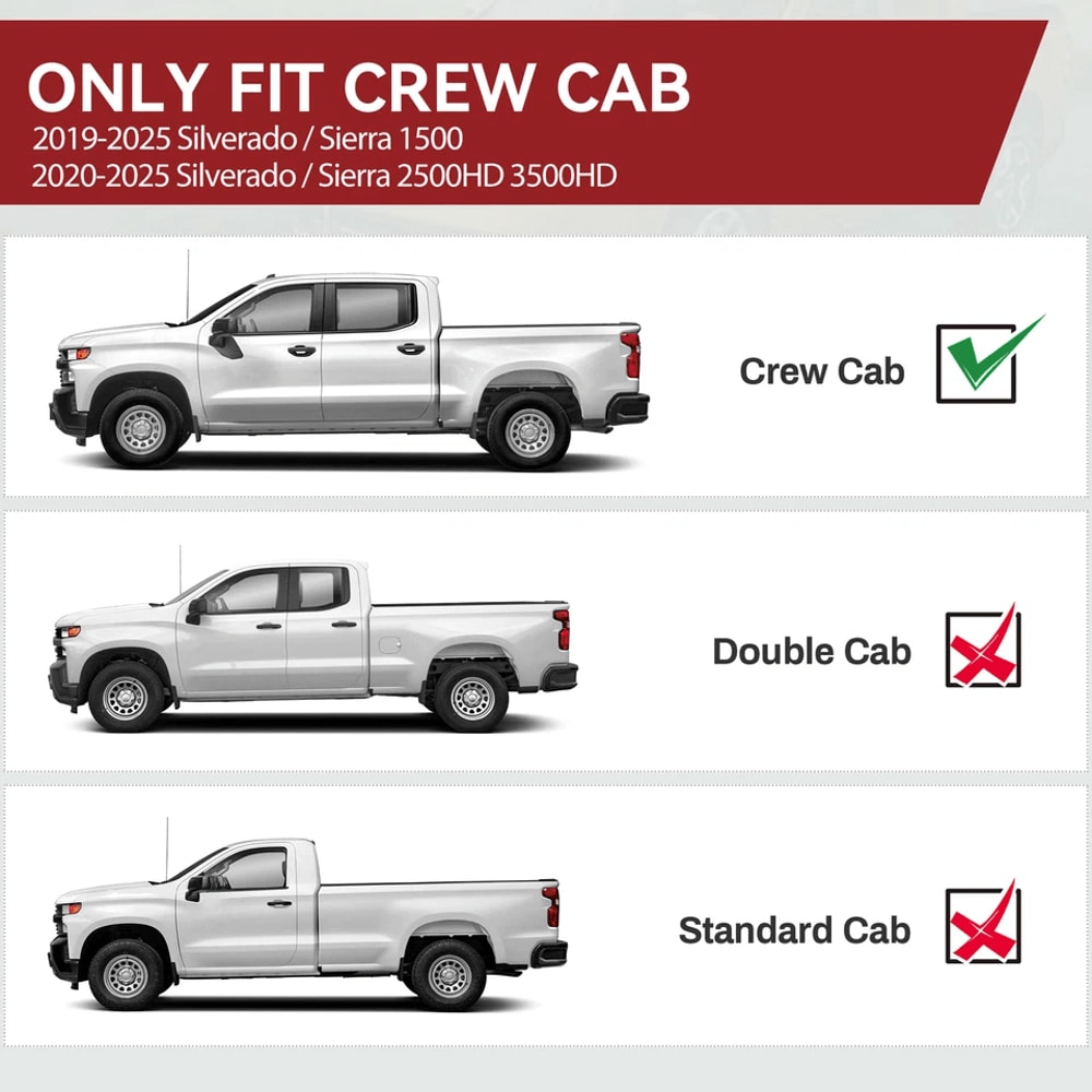 Running Boards For SilveradoSierra Crew Cab HeavyDuty Nerf Bars Side Steps 2