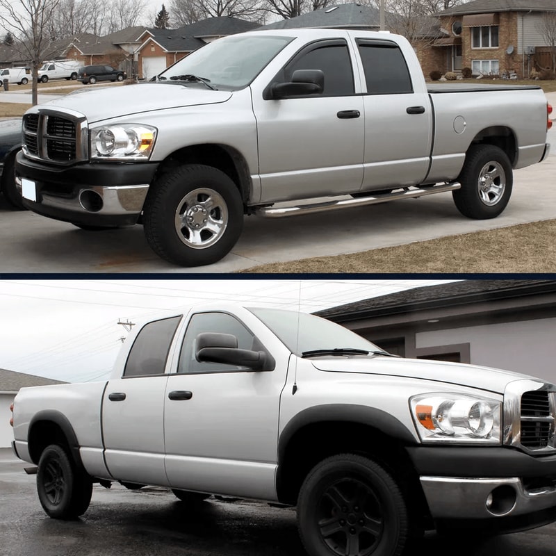 Power Heated FlipUp Tow Mirrors Pair For Dodge Ram Manual Folding Black 6