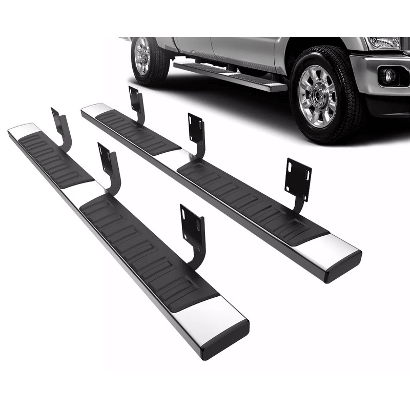 Stainless Steel Running Boards Side Nerf Bar For Ford Super Duty Crew Cab NoDrill Installation 0