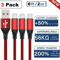 USB C TypeC Braided Charger Cables Fast Charging Data Sync Cord Set For Android Phones Tablets 5