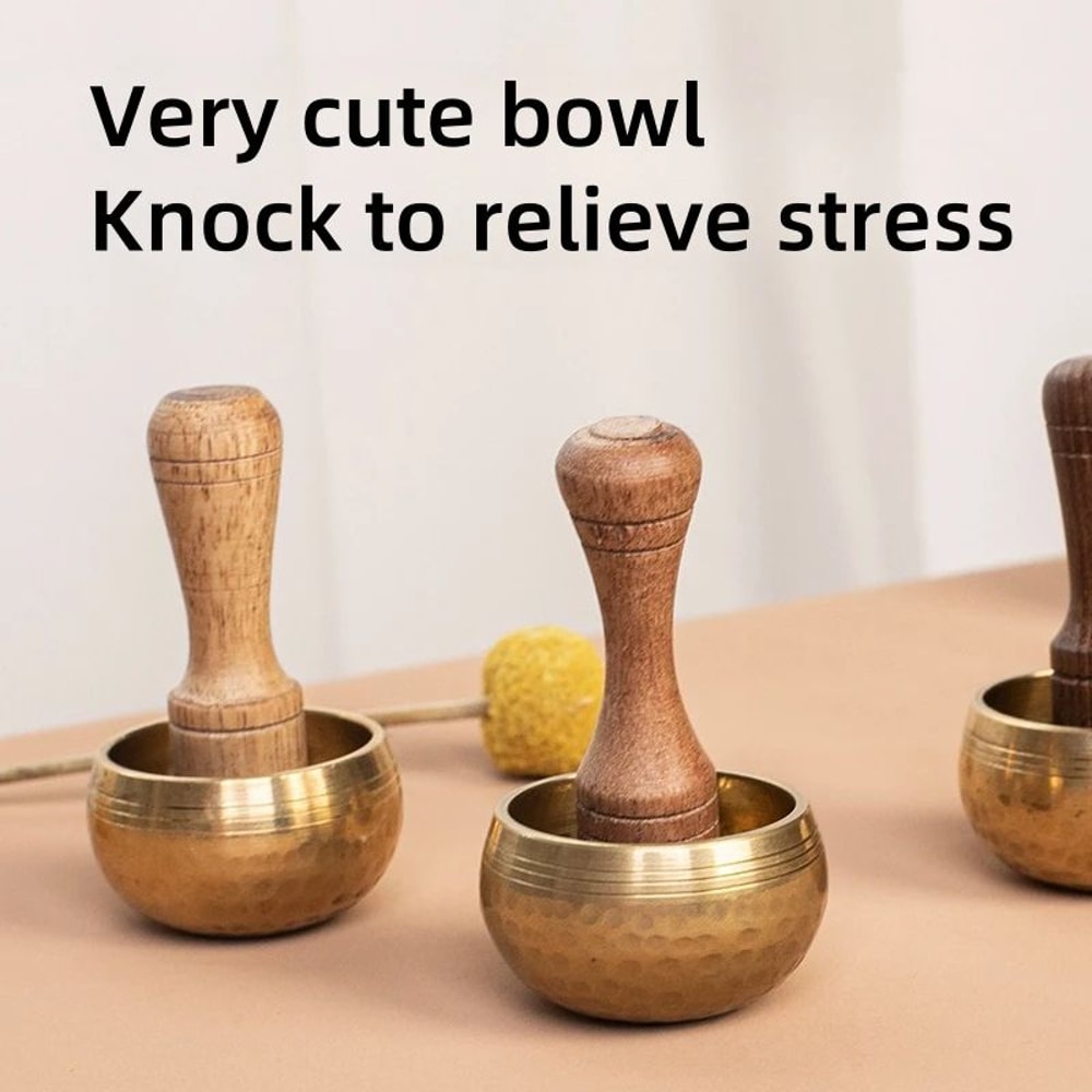 Miwayer Mini Tibetan Singing Bowl Handmade In Nepal Buddha Thumb Bowl For Meditation Yoga Stress Re 1