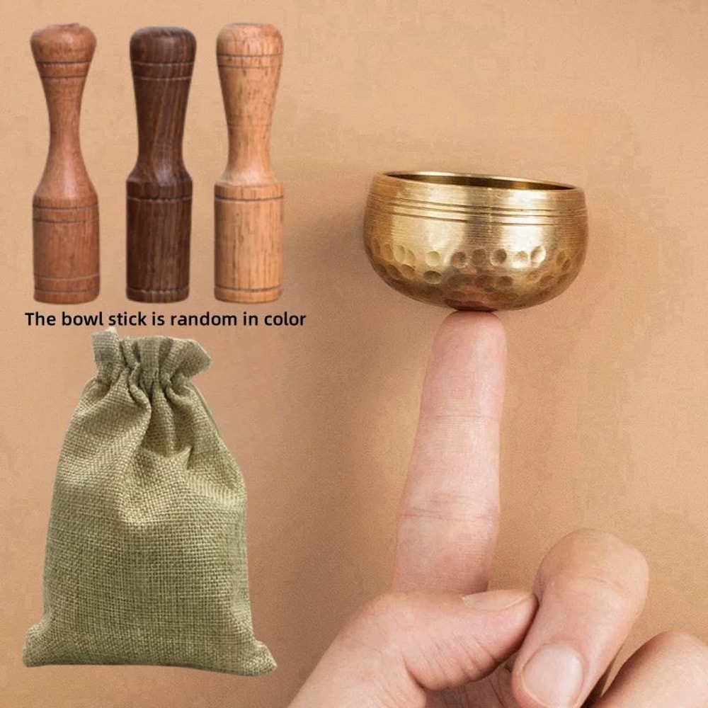 Miwayer Mini Tibetan Singing Bowl Handmade In Nepal Buddha Thumb Bowl For Meditation Yoga Stress Re 0