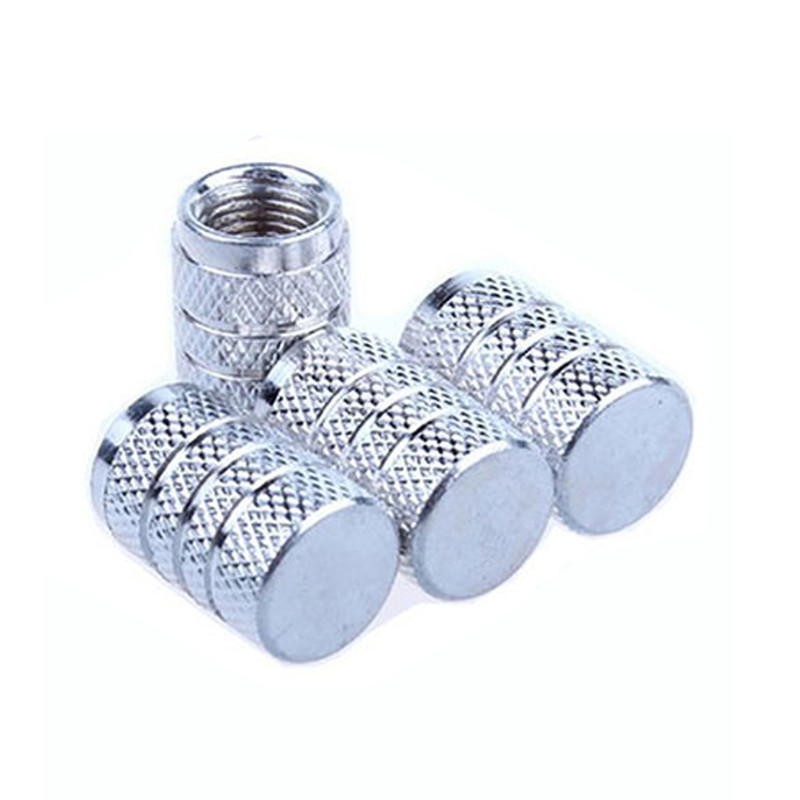 Aluminum Tire Wheel Stem Air Valve Caps Knurling Style Universal Fit For Cars Trucks  Motorcycles 6