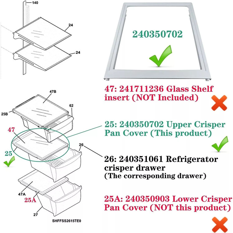 Crisper Pan Top Compatible With Electrolux Frigidaire Refrigerator Replacement Refrigerator Drawe 0