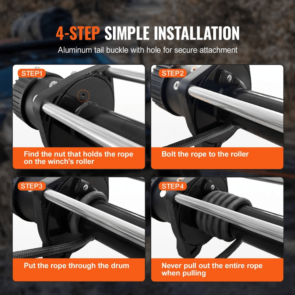 Synthetic Winch Rope Breaking Strength Winch Line Cable For SUV Truck Off Road Recovery 6