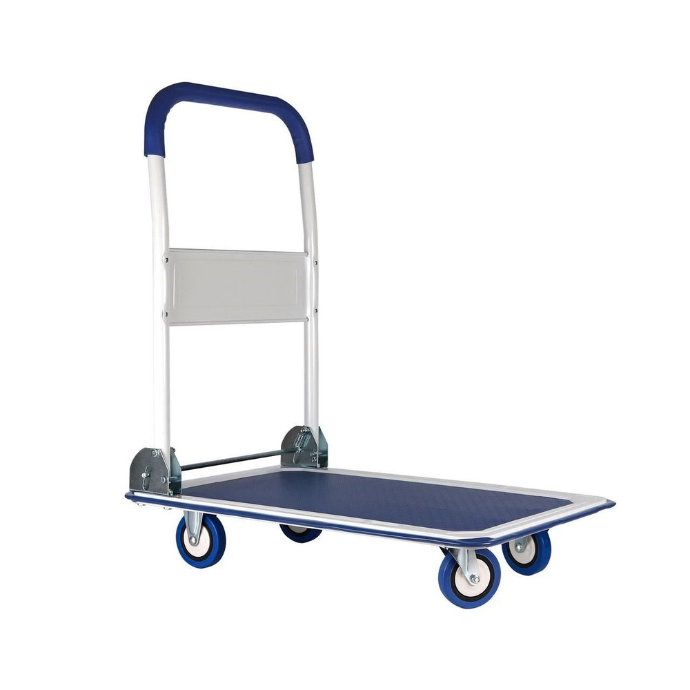 HeavyDuty Folding Hand Truck Dolly Cart With 330lbs Capacity Compact Luggage Cart Moving Trolley 6