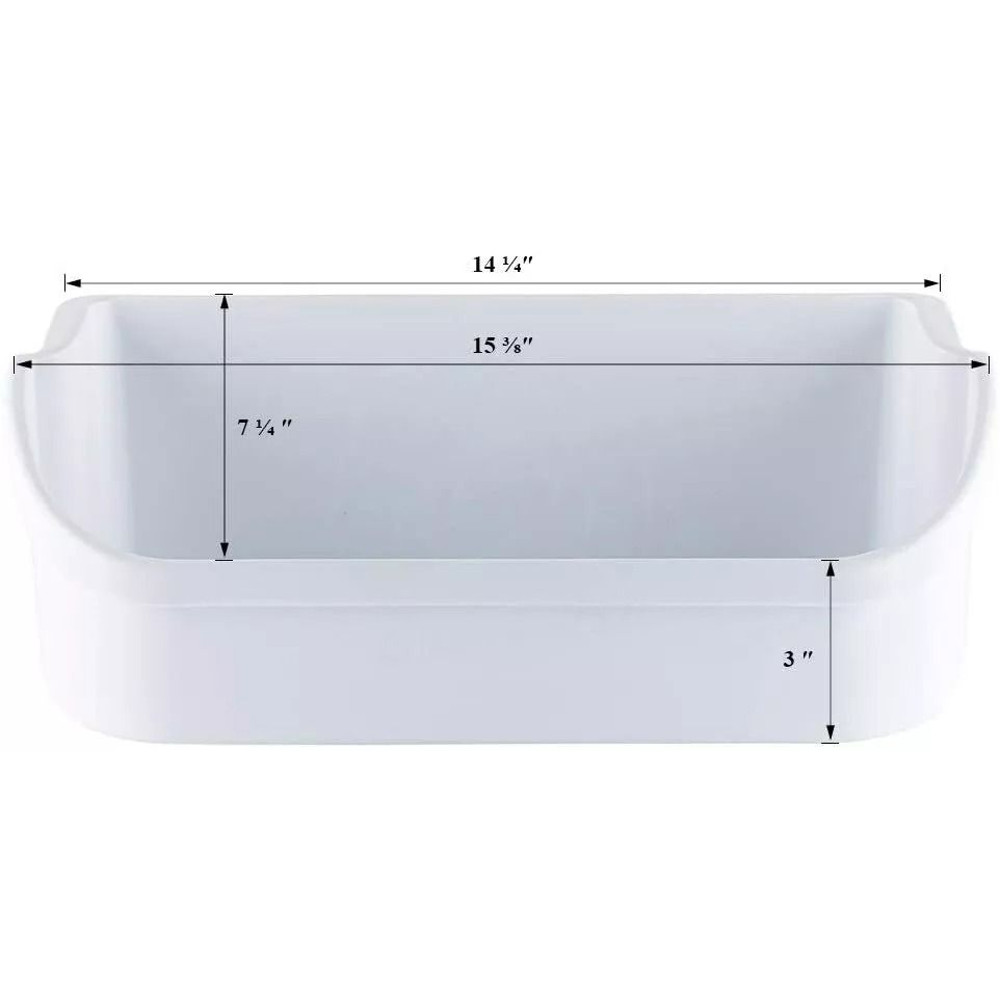 White Gallon Door Bin Compatible With Frigidaire Refrigerator Replacement For PS430121 240356401 3