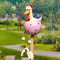 Funny Big Eyed Chicken Statue Long Foot Hen Sculpture For Garden Fence Lawn Wooden Stake Decoratio 3