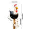 Funny Big Eyed Chicken Statue Long Foot Hen Sculpture For Garden Fence  Lawn Wooden Stake Decoratio 5