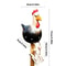 Funny Big Eyed Chicken Statue Long Foot Hen Sculpture For Garden Fence Lawn Wooden Stake Decoratio 5