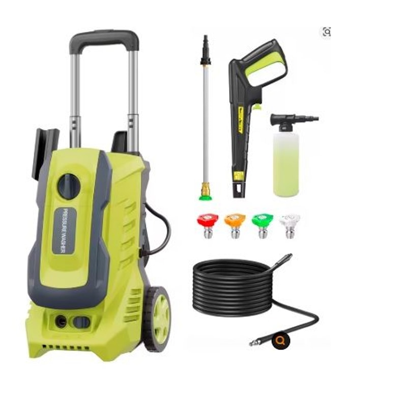 Electric High Pressure Washer Max QuickConnect Nozzles Telescopic Handle Foam Cannon Heavy Duty Pow 5