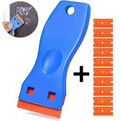 precision car sticker remover & plastic scraper tool for decals, tint film and glass cleaning
