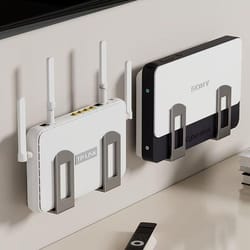 wall mount wifi router shelf set cable free router holder & set top box storage