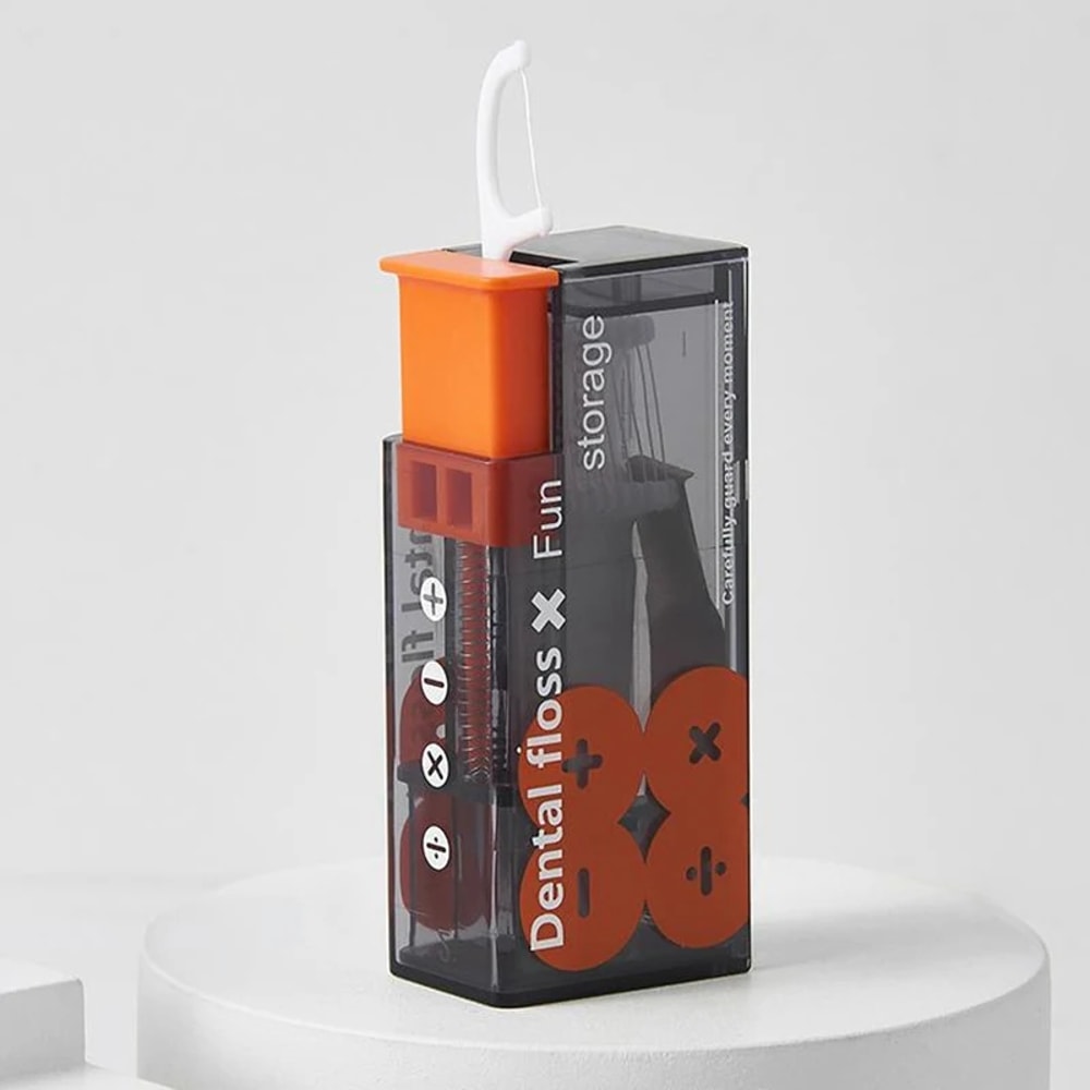 Portable Pop Up Dental Floss Dispenser with Travel Floss Picks