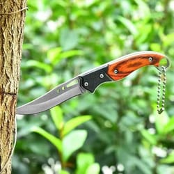 portable edc folding knife compact pocket knife & survival keychain tool