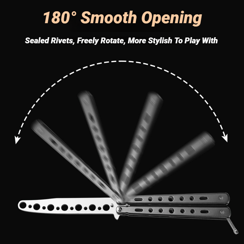 Professional Steel Butterfly Knife Trainer Portable Folding Practice Butterfly Knife For Martial Ar 3