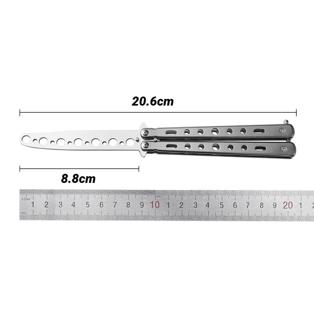 Professional Steel Butterfly Knife Trainer Portable Folding Practice Butterfly Knife For Martial Ar 4