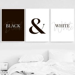 Black and White Prints Black and White Wall Art Decor Modern Contemporary Art Prints Typography Poster Digital Prints