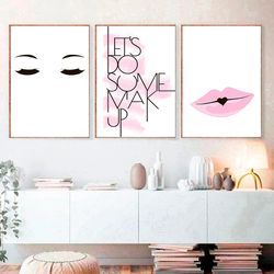 Make Up Print Printable Make Up Poster Beauty Salon Wall Art Print Beauty Poster Girl Room Poster Girls Bedroom Decor