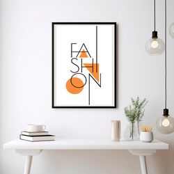 fashion print fashion poster fashion wall art printable modern typography art print minimalist wall art fashion decor