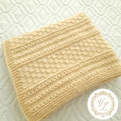 Step-by-Step Knitting Pattern Baby Blanket | V102